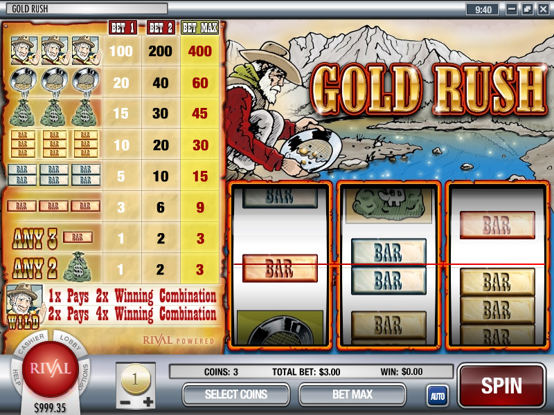 four kings casino gold rush slot machine